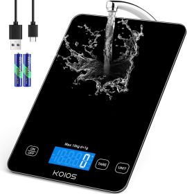 Food Scale, 33lb/15kg Digital Kitchen Scale Weight in Grams and Ounces for Cooking Baking, 1g/0.1oz Precise Graduation, Batteries and Type-C Char