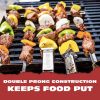 Premium Barbecue Double Pronged Stainless Steel Skewers for Grilling - Quick Release Kebab Sticks for Veggies & More